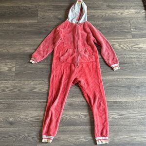 Cat & Jack Red Hooded Kids Footie